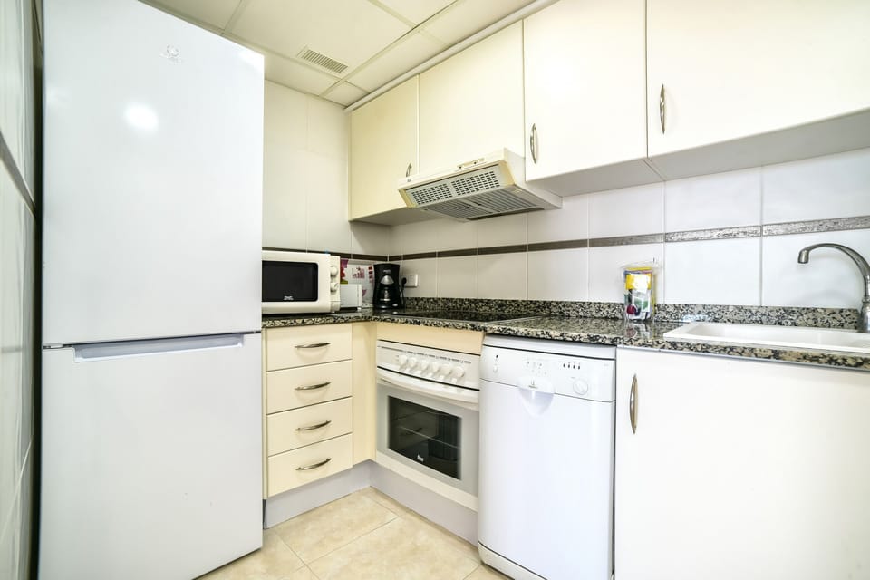 Kitchen in the Apolo XVII building on La Fossa beach