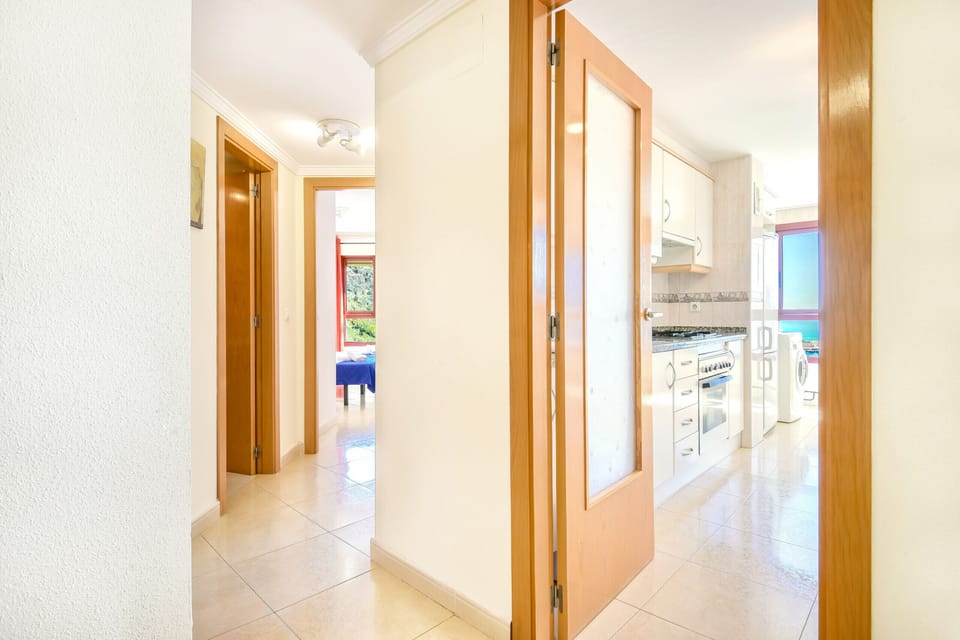 View of the kitchen in the Rosamarina Building in the port of Calpe