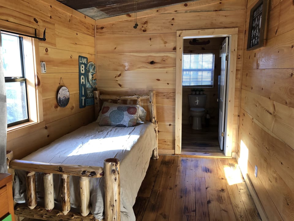 Twin bed in bedroom