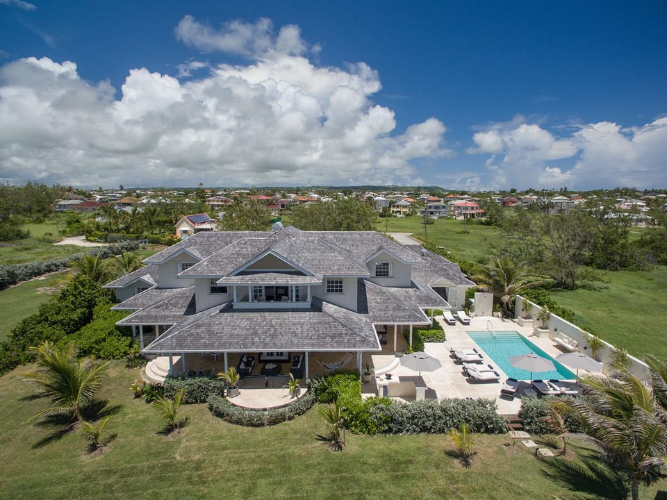 Villa view from the ocean