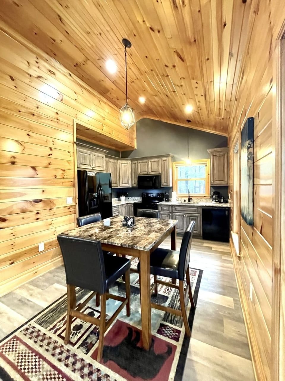 Cabin, 2 Bedrooms | Private kitchen | Fridge, microwave, oven, dishwasher