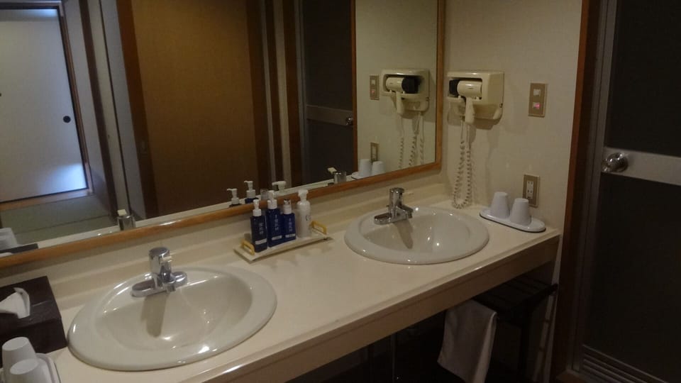 West Building, Japanese Style Room for 6 Guests | Bathroom | Slippers, electronic bidet, towels