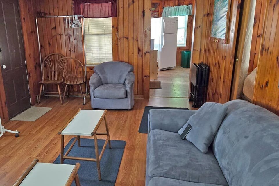 View of kitchen from the living room.