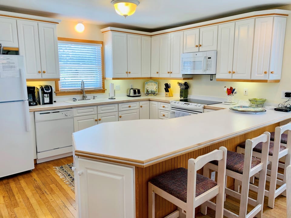 Kitchen, First Floor with Deck Access
