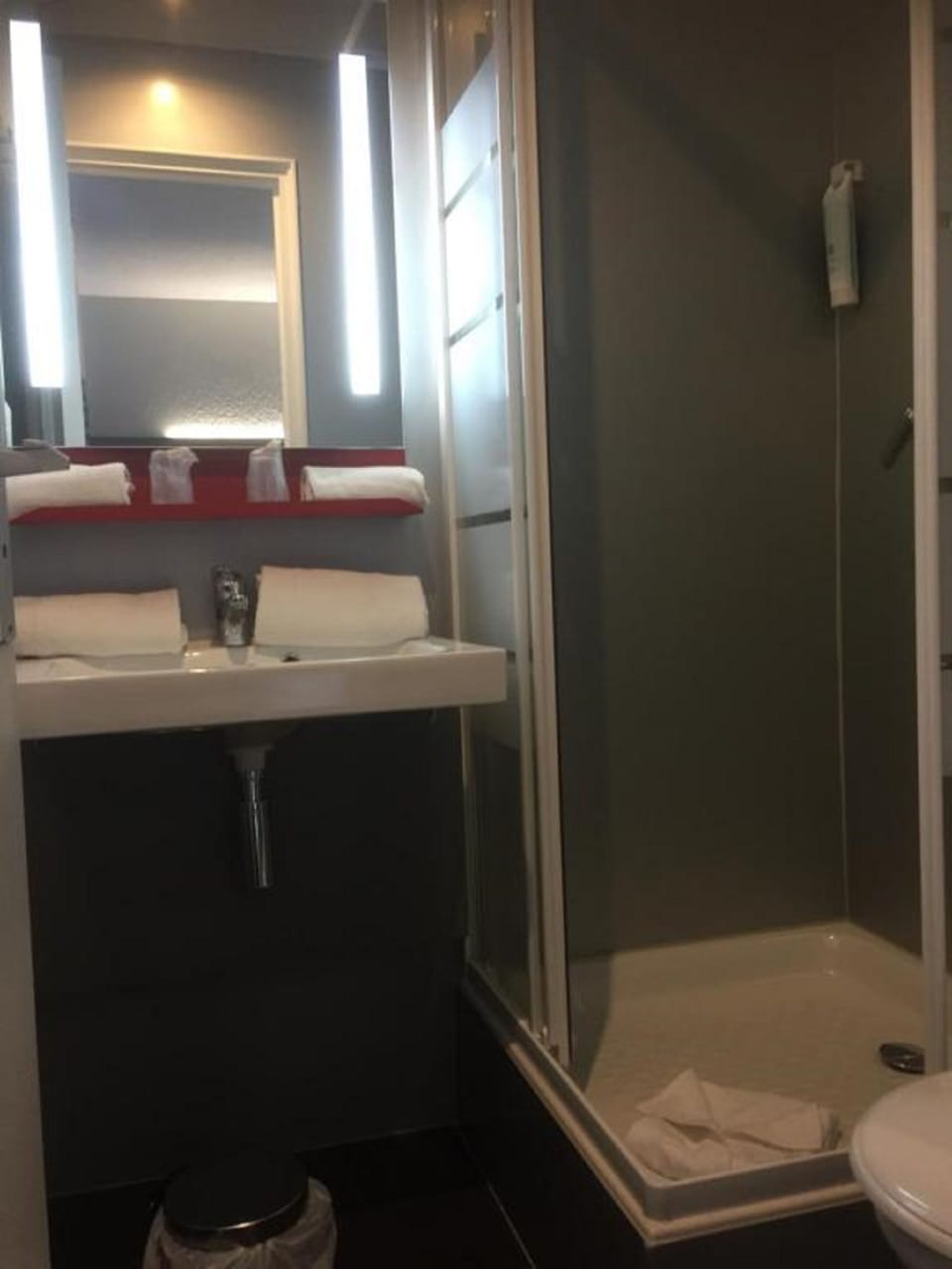 Shower, eco-friendly toiletries, hair dryer, towels