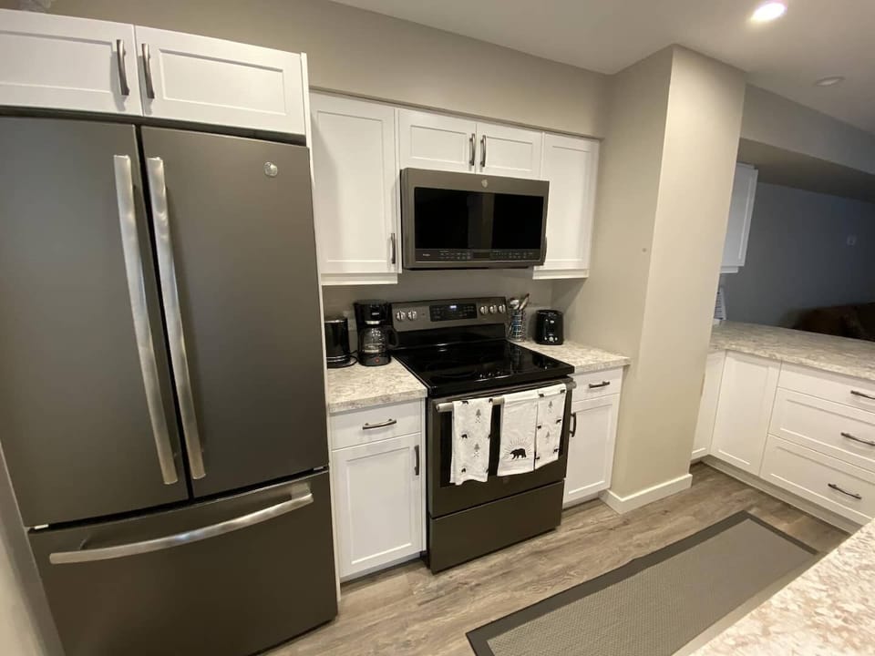 An open-plan kitchen with everything you will need to feed the troops.