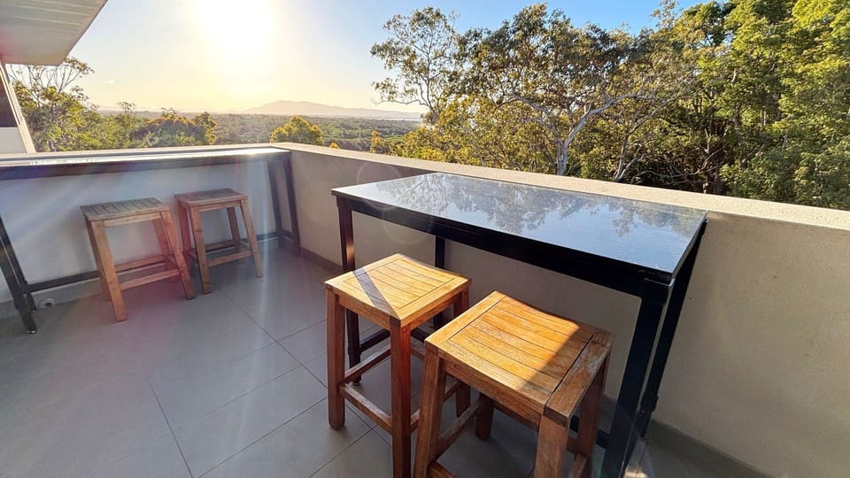 Balcony overlooking Back Creek. 