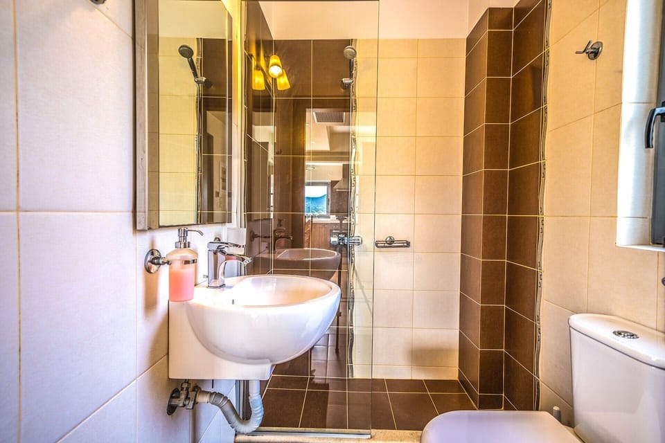 The WC is fully equipped with all necessary toiletries. 