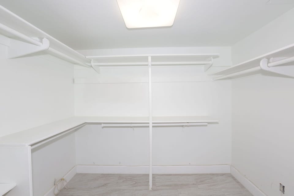 Large Closet Primary Bedroom  hangers are provided 