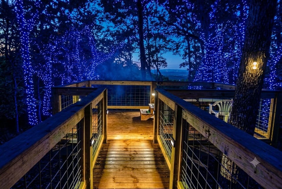 Night view from the Hot tub 