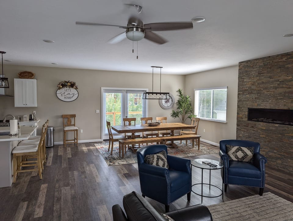 Dining table with seating for up to 10