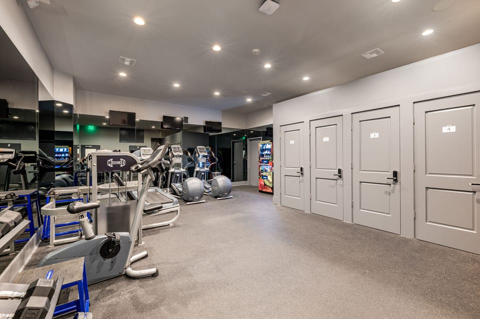 The Refinery gym with complimentary luggage storage, snack and drink vending machine