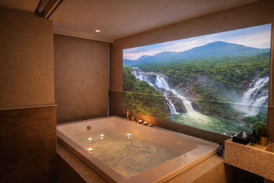 Premium Room with Grand Bathtub | Bathroom | Free toiletries, hair dryer, towels, soap