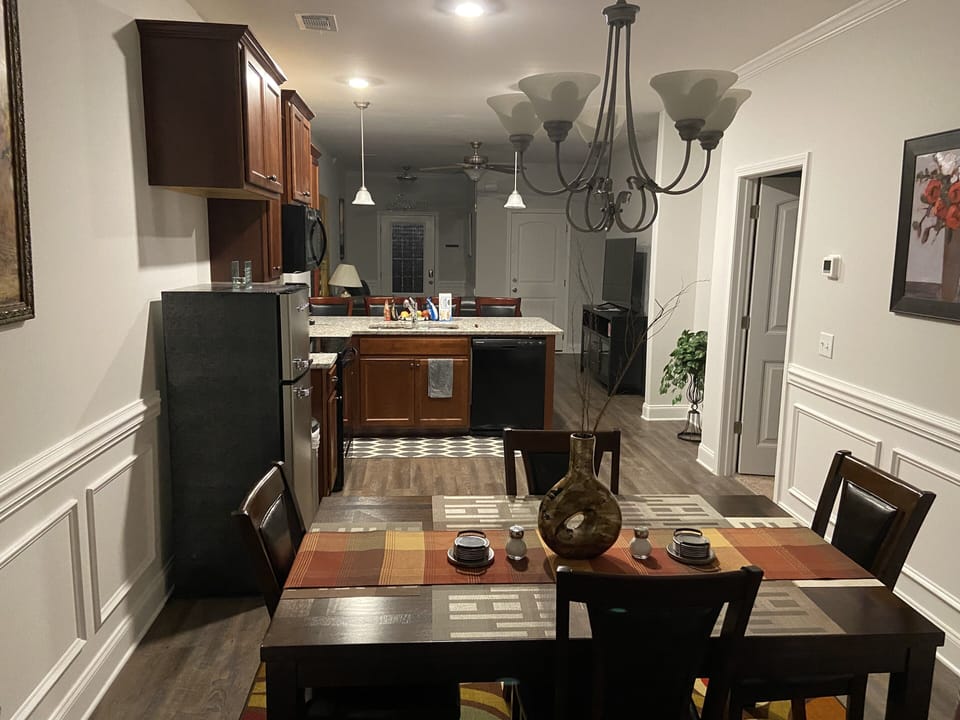 Room view from the dining area