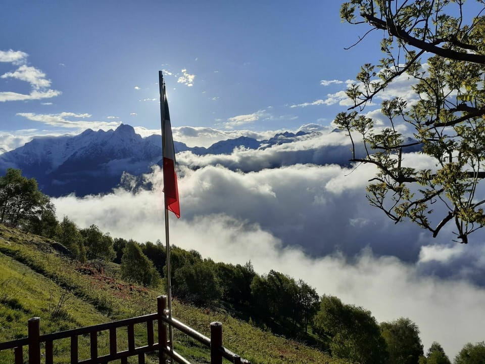 Cloud, Sky, Plant, Mountain, Natural Landscape, Tree, Vegetation, Highland, Fence, Slope