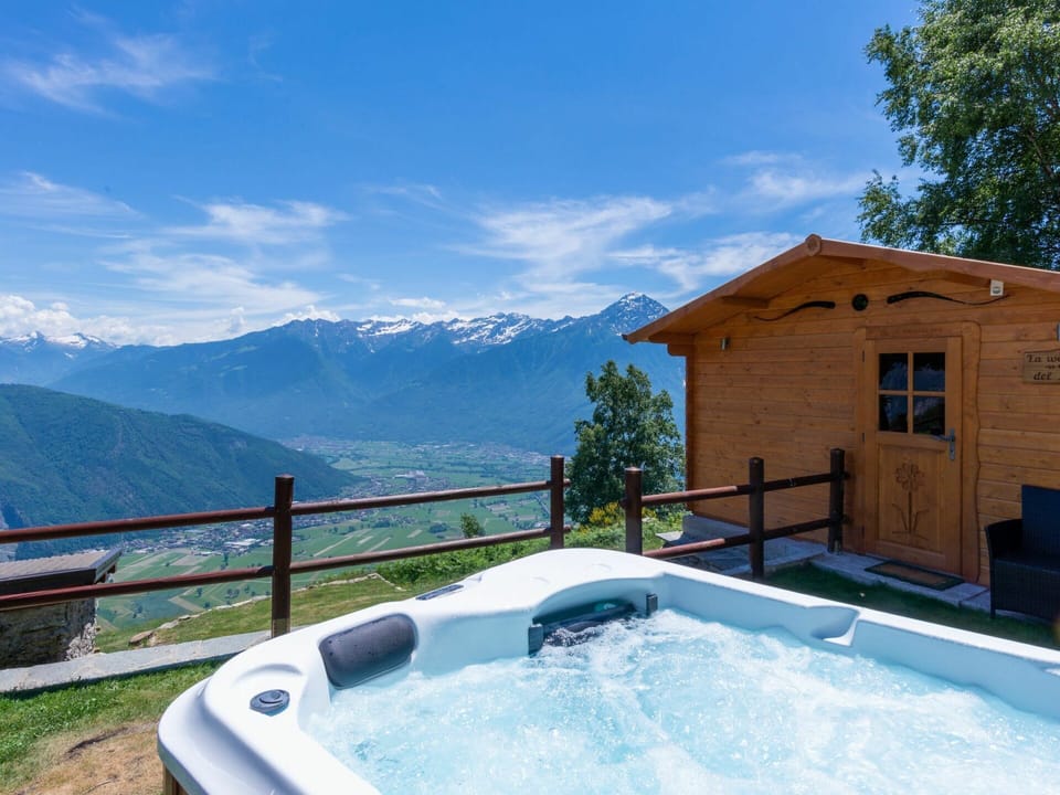 Sky, Cloud, Water, Mountain, Bathtub, Window, Plant, Nature, Azure, Swimming Pool