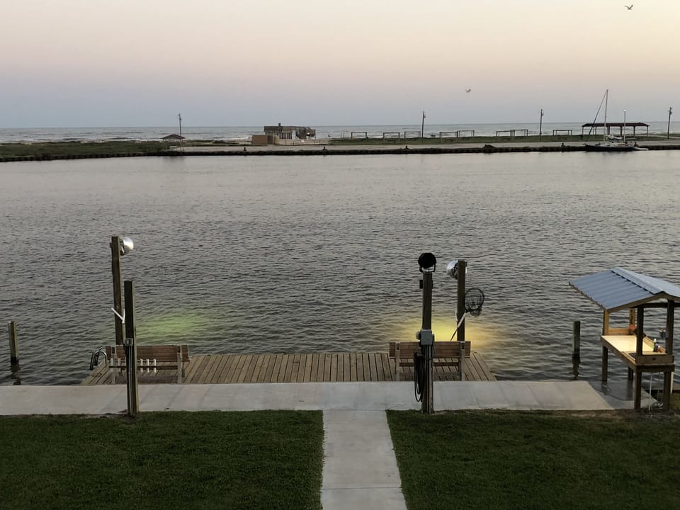 New 10'X30' Dock with 2-1,000 Watt Stadium Lights for drawing in the fish
