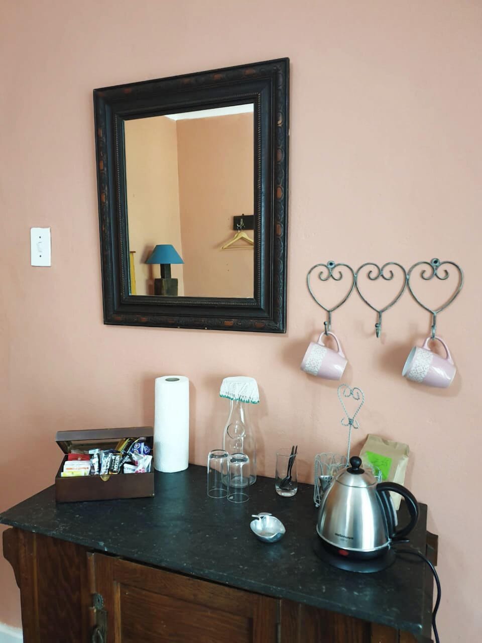 Double Room (Pink) | Soundproofing, iron/ironing board, bed sheets