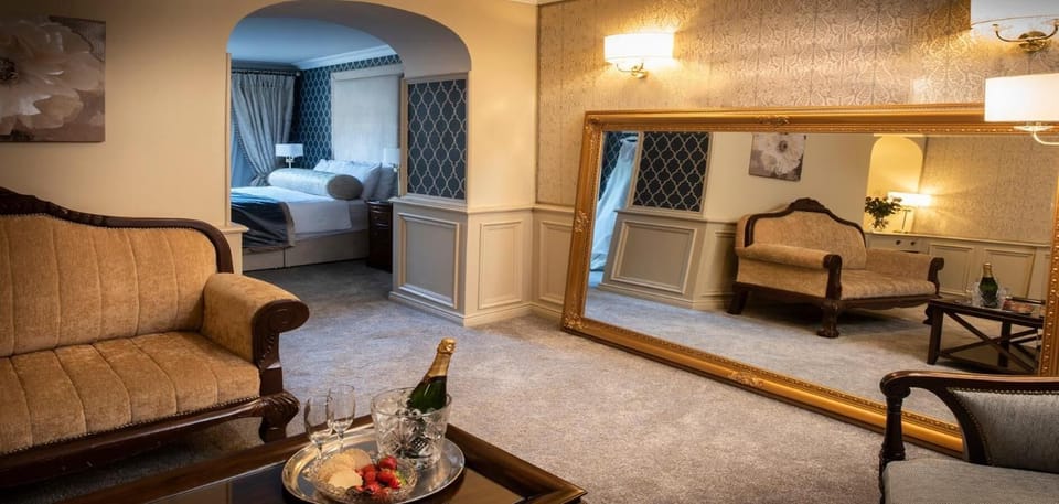 36-inch flat-screen TV with cable channels, TV