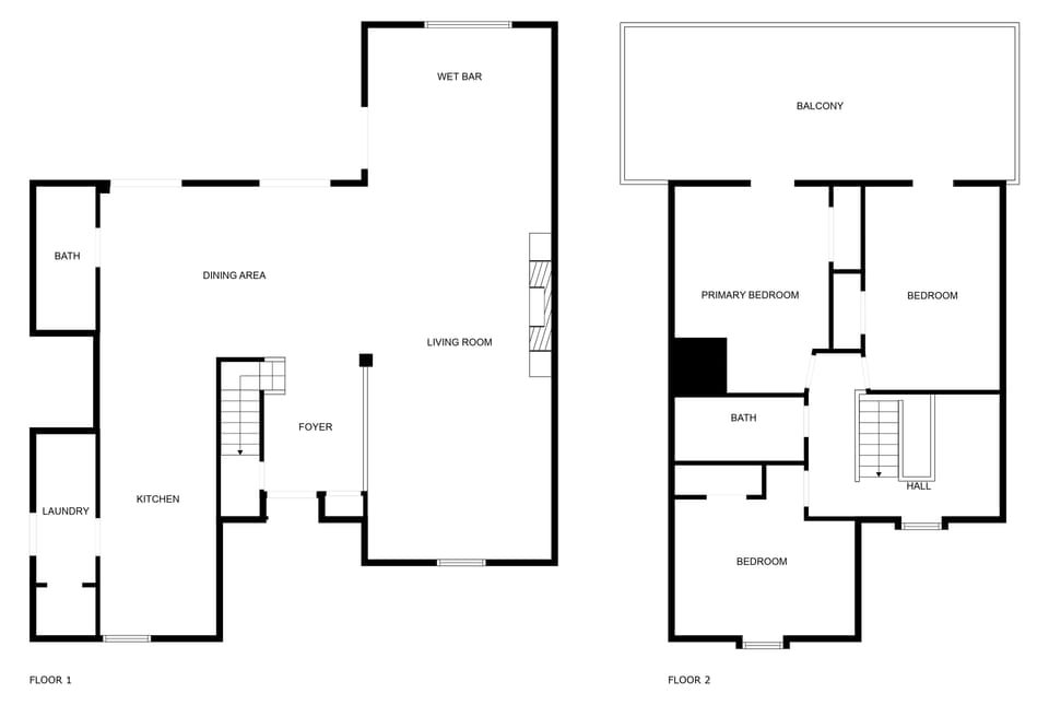 Detailed floor plan showing the layout of this vacation rental
