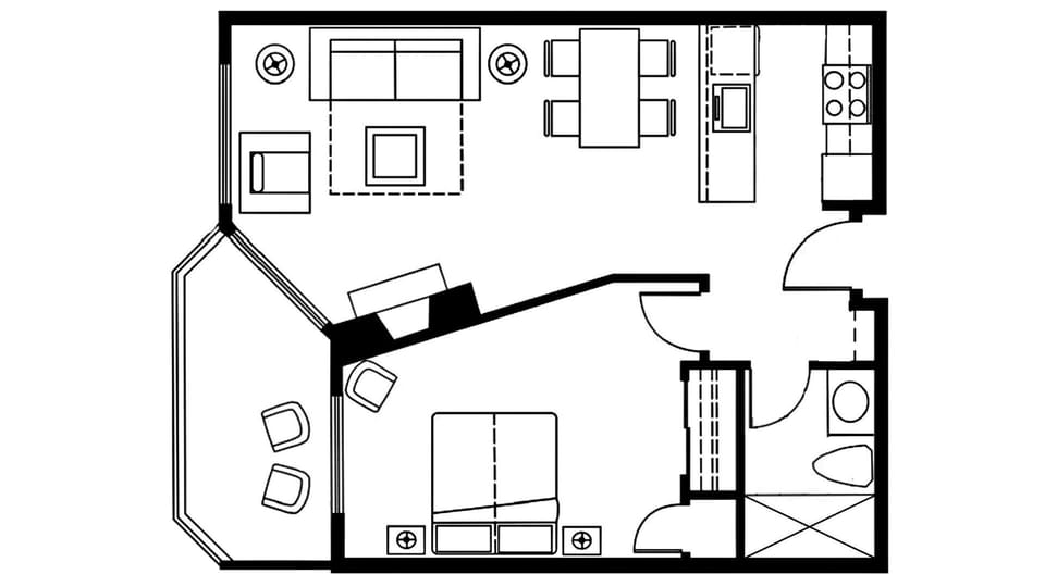 3rd Floor Tree View Suite (1 bedroom)