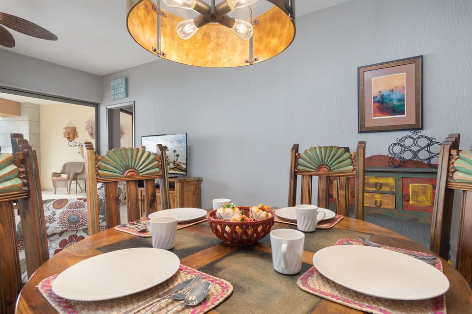 The dining table