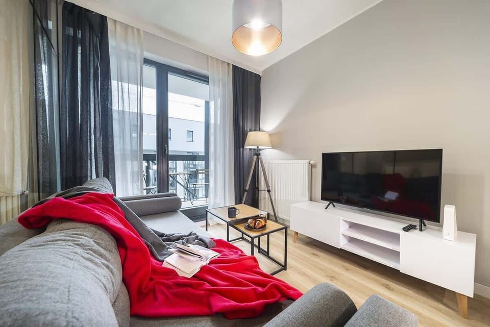 Living room with a kitchenette