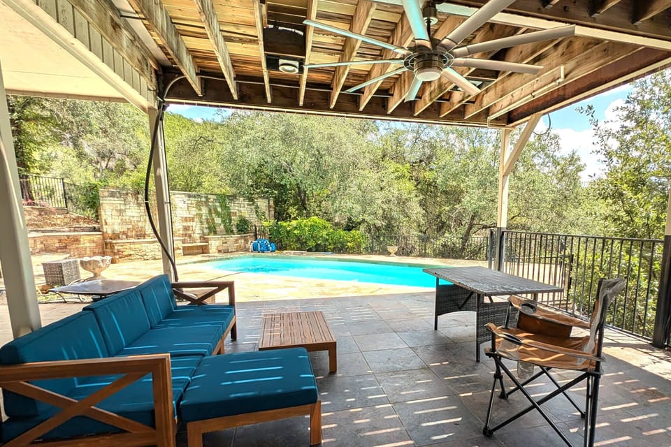 Relax by the pool on new patio furniture (August 2025)