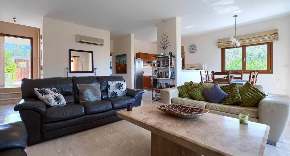 Villa, 3 Bedrooms, Private Pool | Living room | Flat-screen TV, DVD player