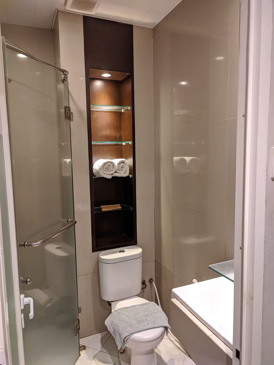 Deluxe Twin Room | Bathroom | Shower, rainfall showerhead, free toiletries, hair dryer