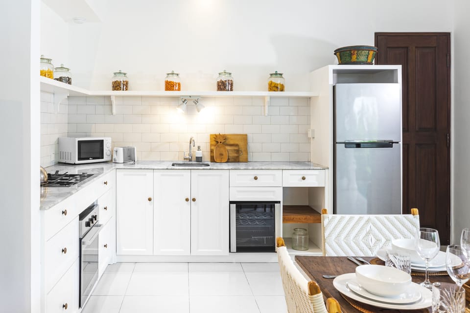 Deluxe Villa, 2 Bedrooms | Private kitchenette | Full-size fridge, microwave, oven, stovetop