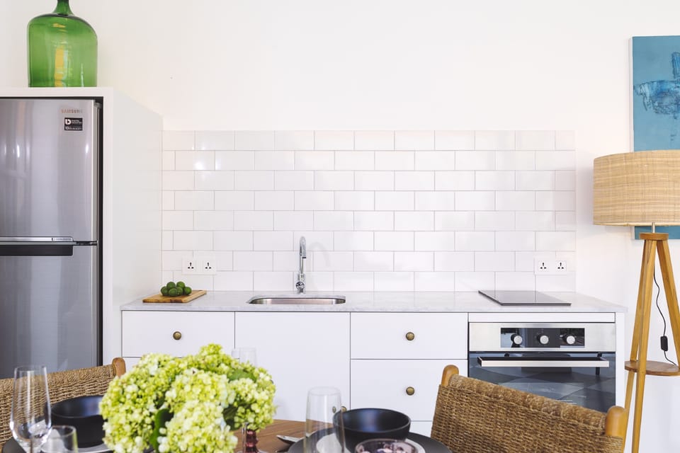 Comfort Villa, 2 Bedrooms | Private kitchen | Full-size fridge, oven, stovetop, coffee/tea maker