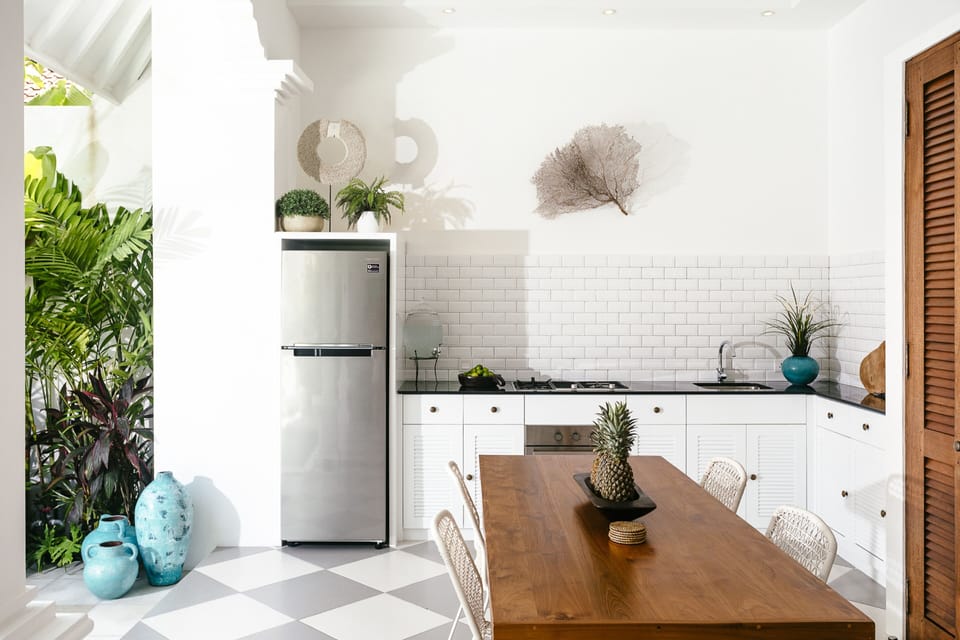 Exclusive Villa, 2 Bedrooms | Private kitchen | Full-size fridge, oven, stovetop, coffee/tea maker