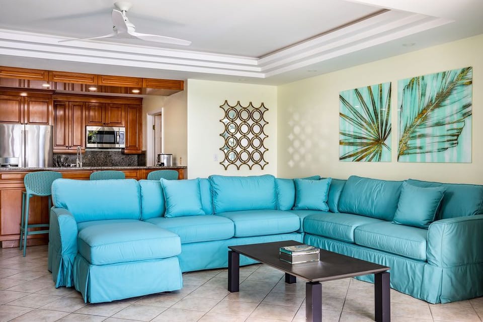 Comfortable sofa - seating and lounging overlooking the water