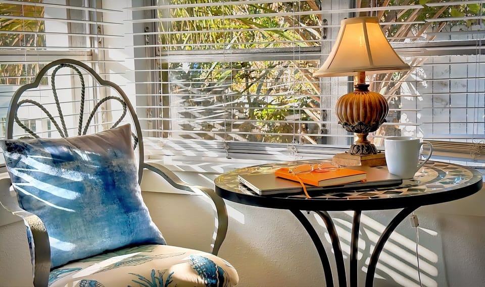 Sunroom made for coffee, reading, or simply unwinding