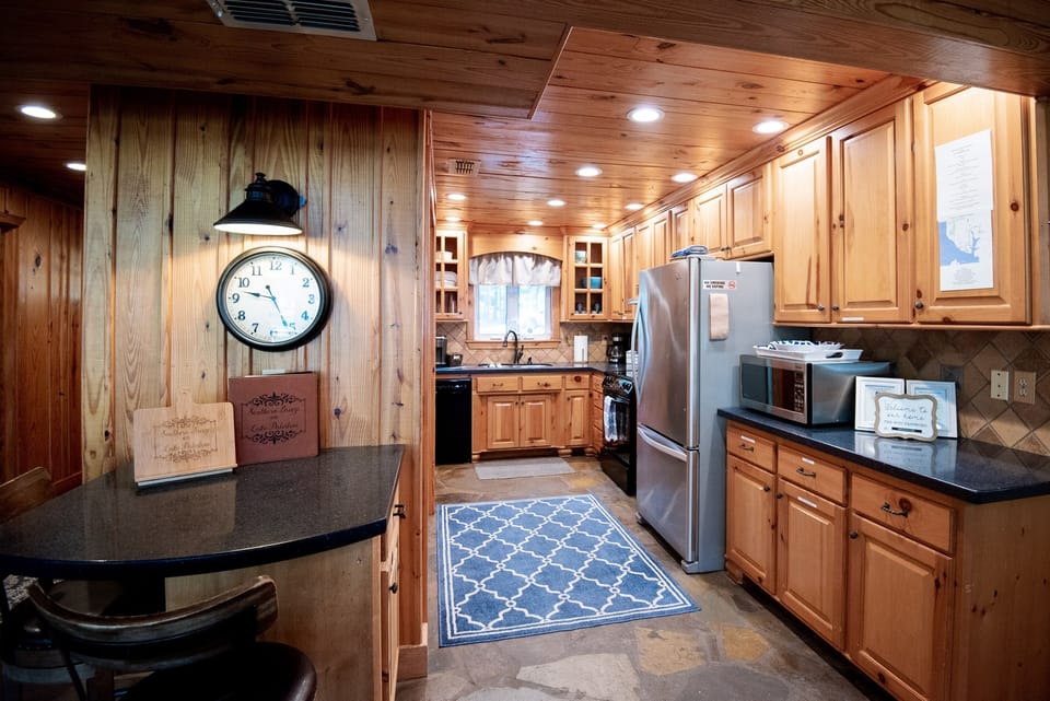 Kitchen comes fully stocked with all cooking utensils