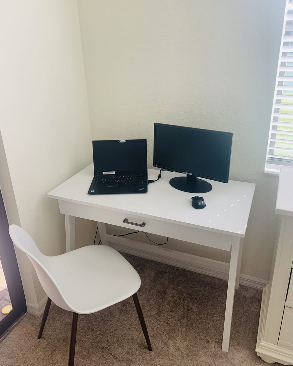 Office area in master bedroom