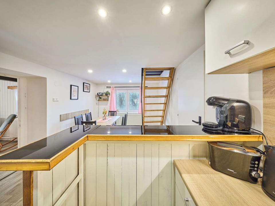Interior Design, Flooring, Wood, Floor, Ceiling, Furniture, Room, Wood Flooring, Lighting, Kitchen