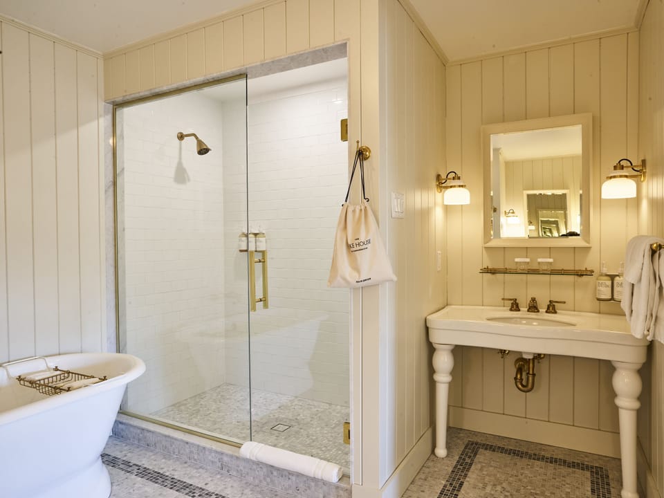 Premium Room, Multiple Beds (Lake) | Bathroom | Rainfall showerhead, designer toiletries, hair dryer, bathrobes