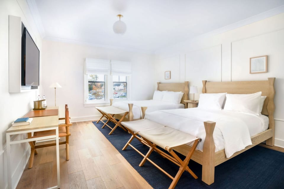 Room, 2 Queen Beds (Town) | In-room safe, desk, laptop workspace, blackout drapes