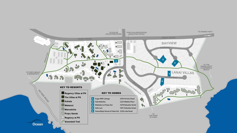 Poipu Kai Resort Map - Parrish Kauai