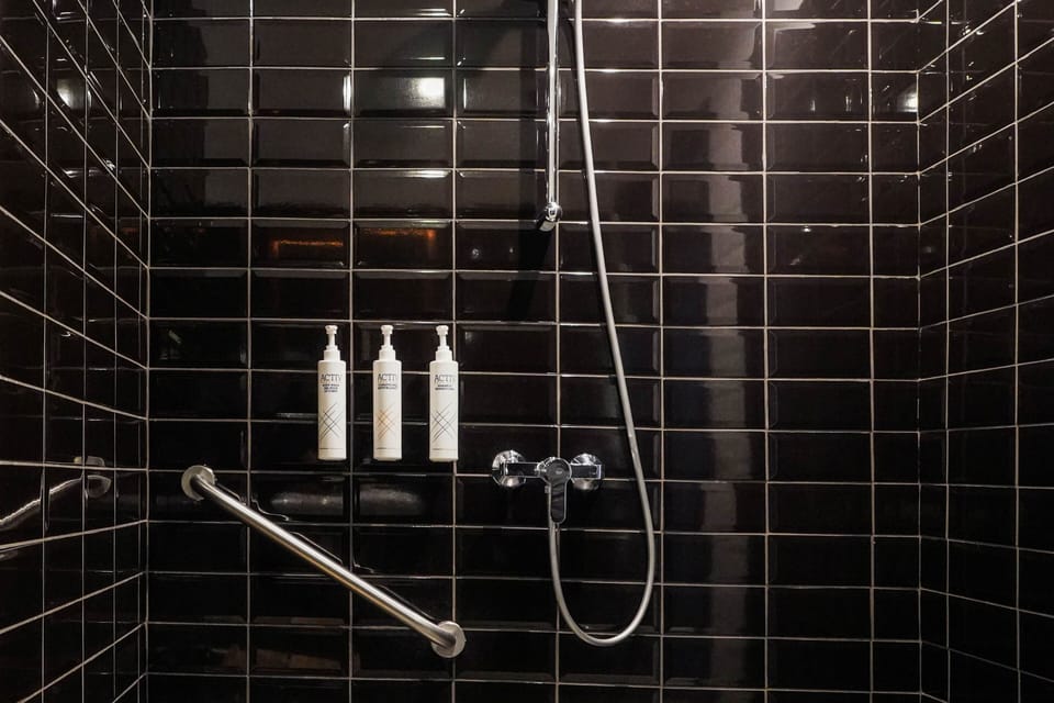 Standard Room, 1 King Bed, Non Smoking | Bathroom | Shower, free toiletries, hair dryer, slippers