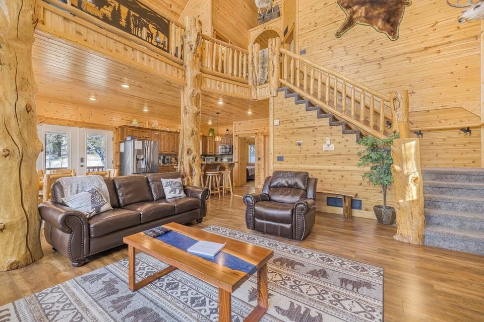 One of the cozy living rooms—unwind, relax, and enjoy TV after a park day.