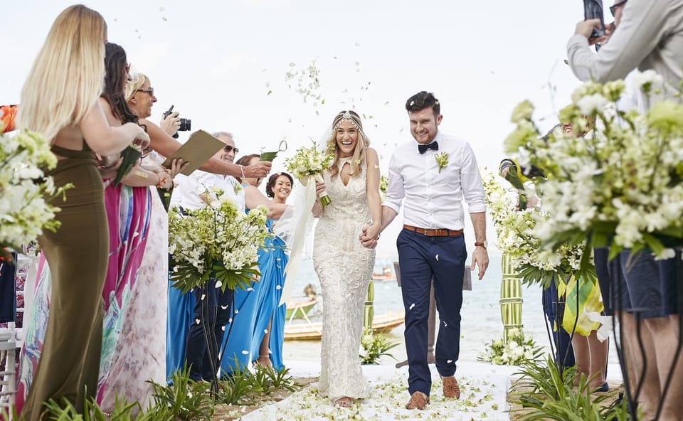 Outdoor wedding area
