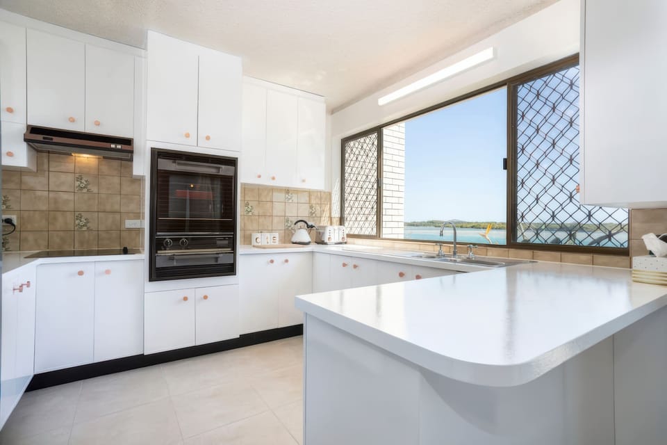Charming kitchen nook and bright window.