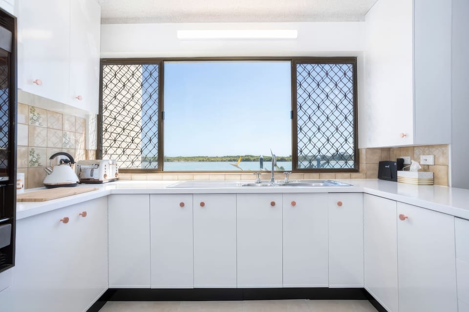 Kitchen window with river vistas.