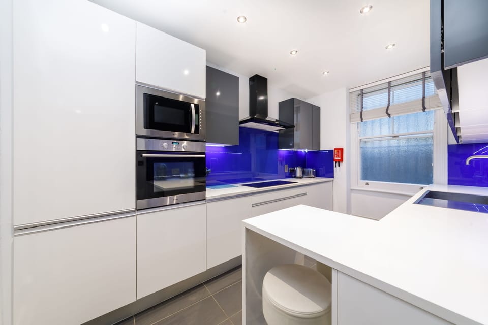 Apartment, 1 Bedroom | Private kitchen | Full-size fridge, microwave, oven, stovetop