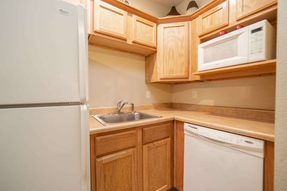 Deluxe Studio Suite, 1 Queen Bed, Refrigerator | Private kitchenette | Coffee/tea maker, paper towels