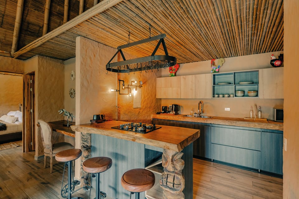 Eco Banana | Private kitchen | Espresso maker, electric kettle, dining tables