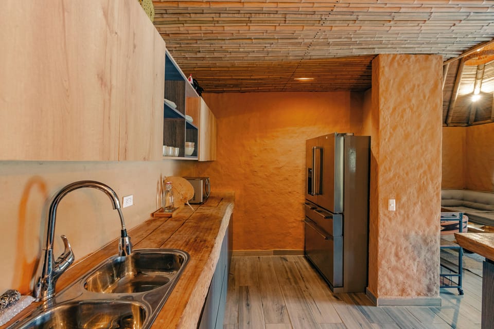 Eco Banana | Private kitchen | Espresso maker, electric kettle, dining tables
